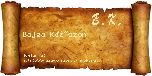 Bajza Kászon névjegykártya